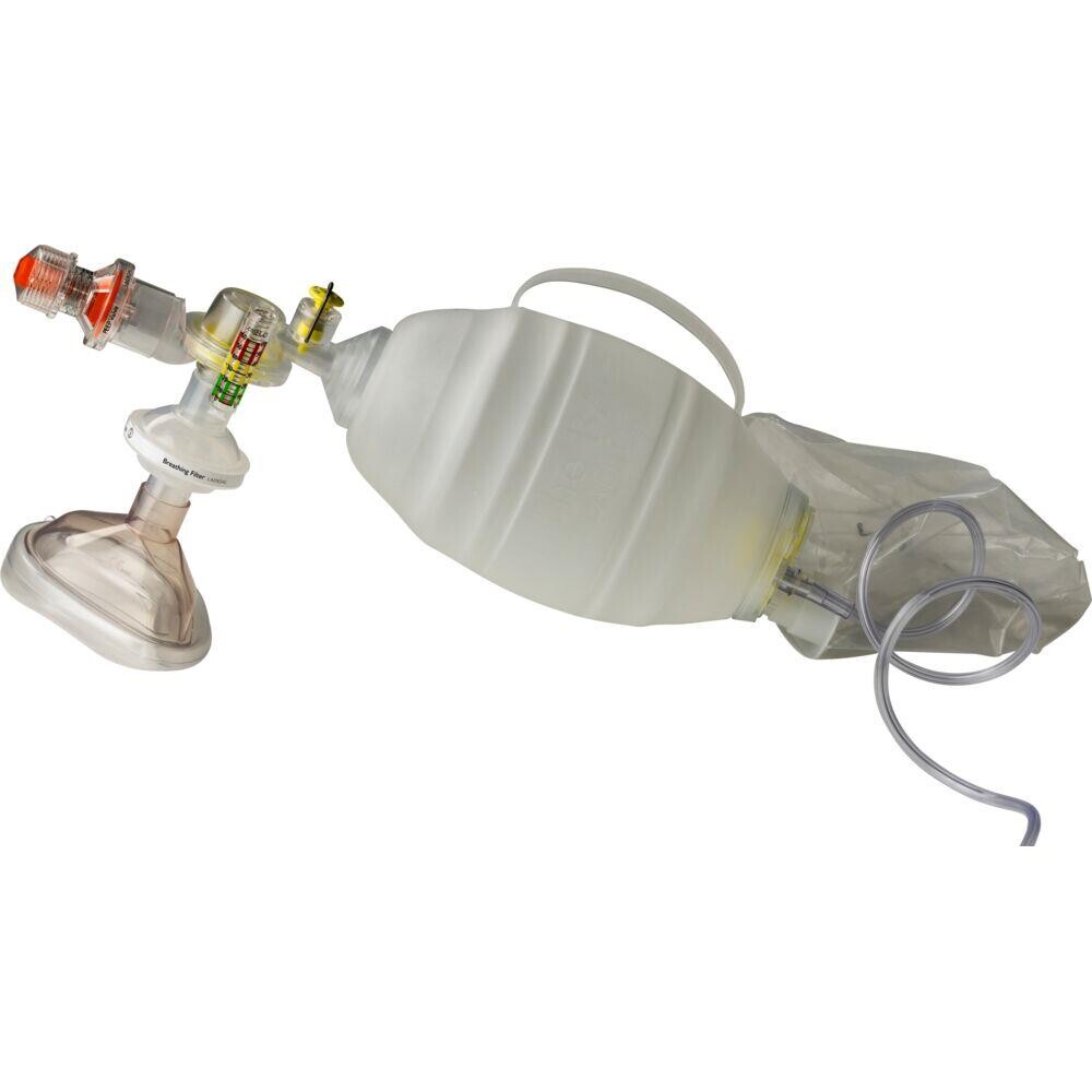 Genoplivningsballon, Laerdal, TPE, 2,1m slange, reservoirpose, voksen, med maske str. 5 - 12 stk