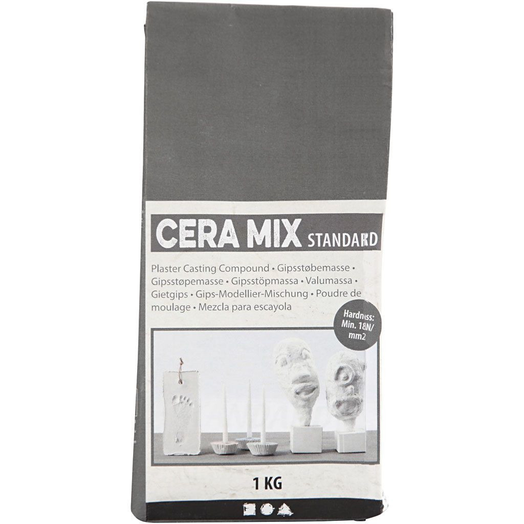 Gips Cera-Mix Lys grå - Standard modelgips 1 kg