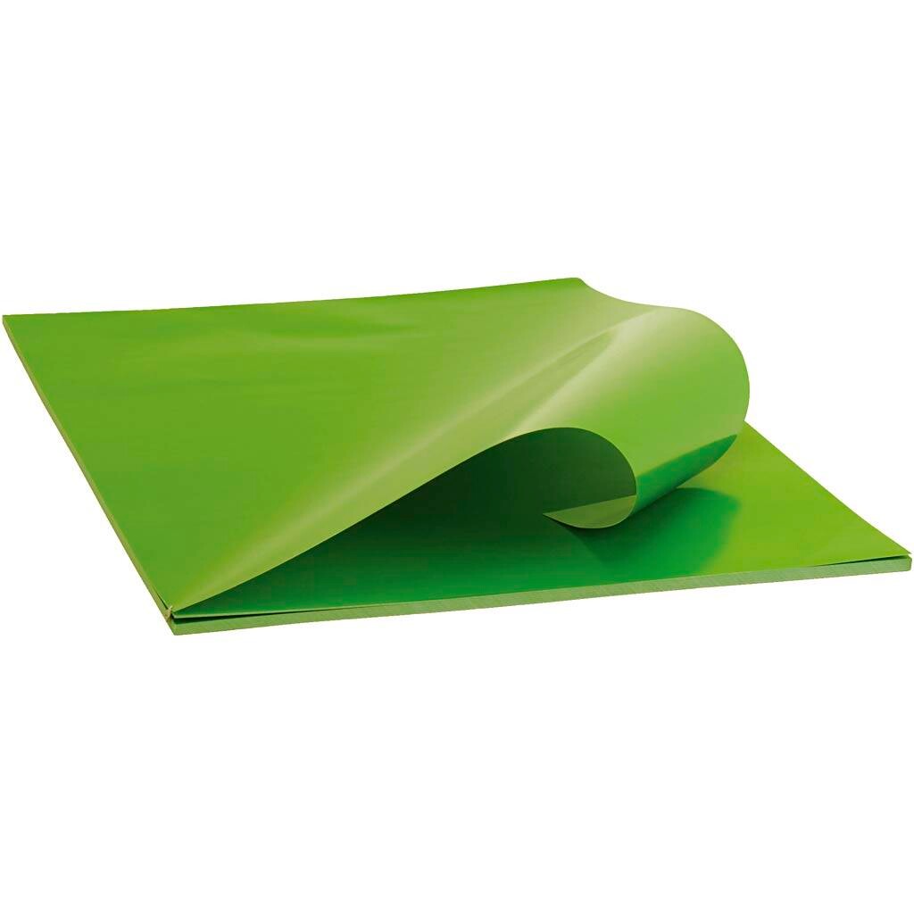 Glanspapir, L: 48 cm, B: 32 cm, 32x48 cm, 80 g, lys grøn, 25 ark