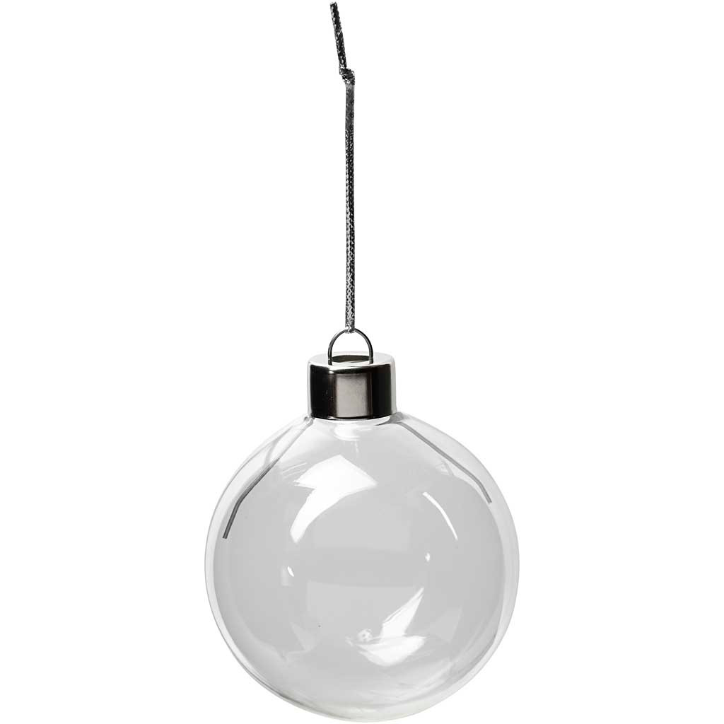 Glaskugler - diameter 5,9 cm højde 6,9 cm transparent | 8 stk.
