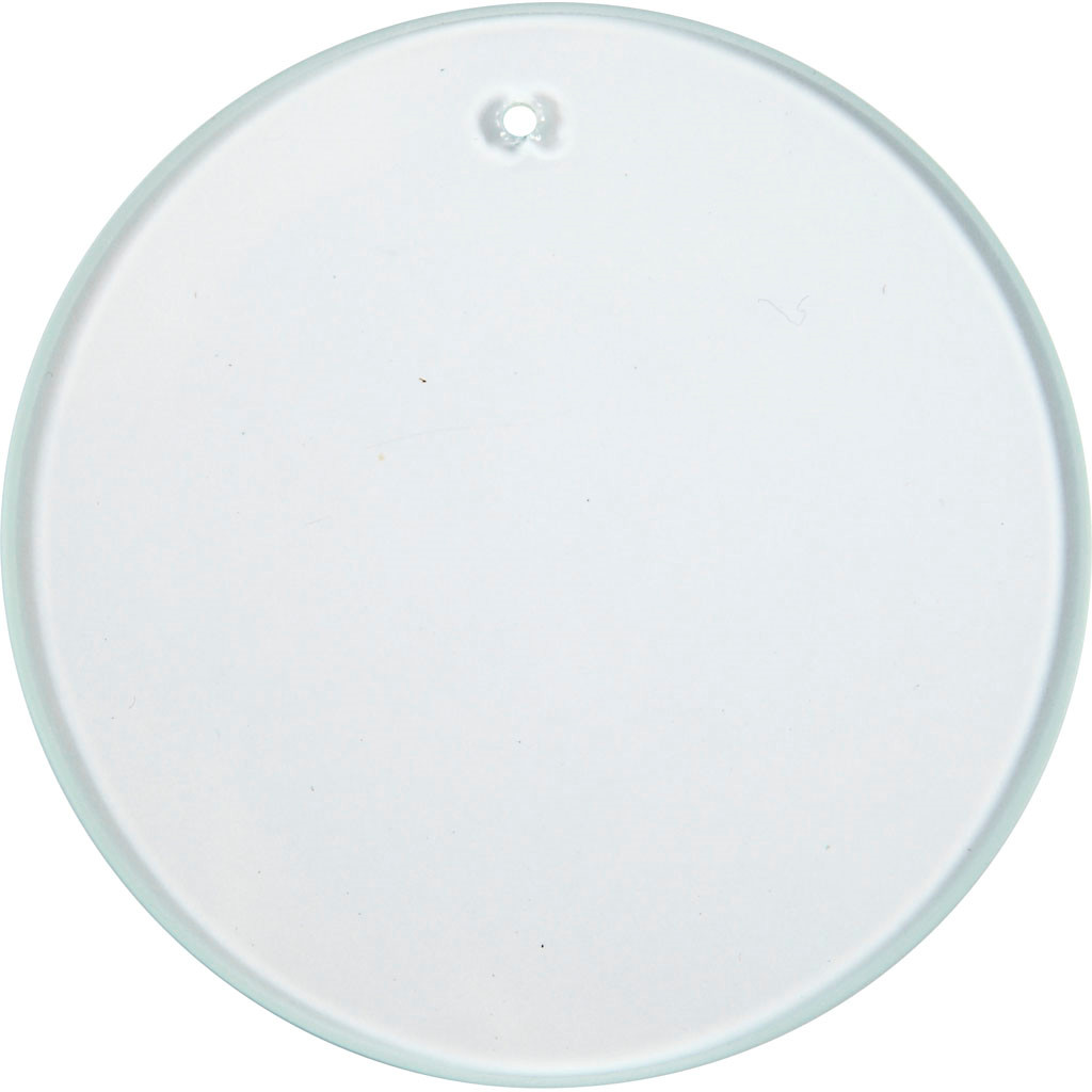 Glasplade 7 cm rund | 10 stk.