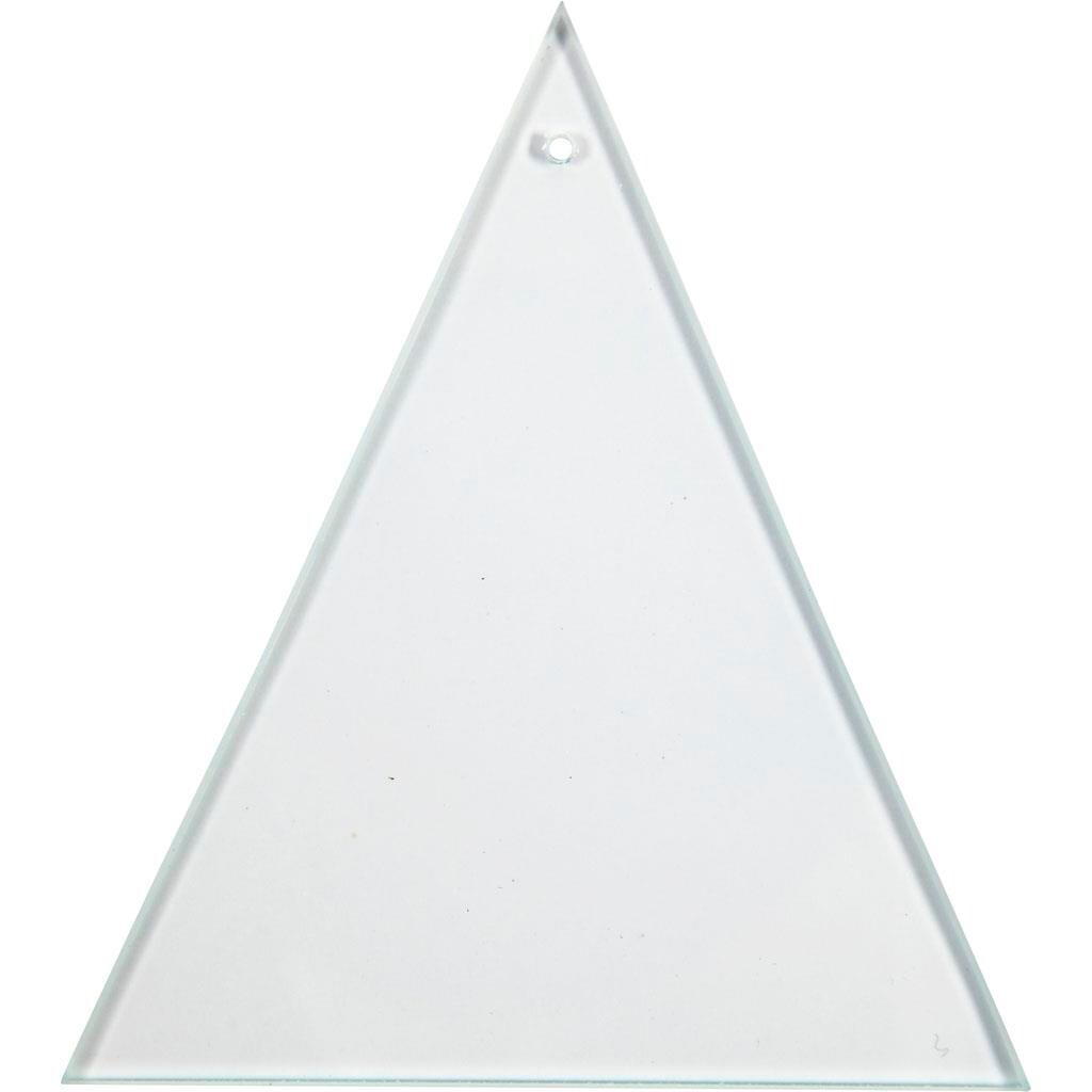 Glasplade størrelse 8 x 9 cm tykkelse 3 mm trekant | 10 stk.