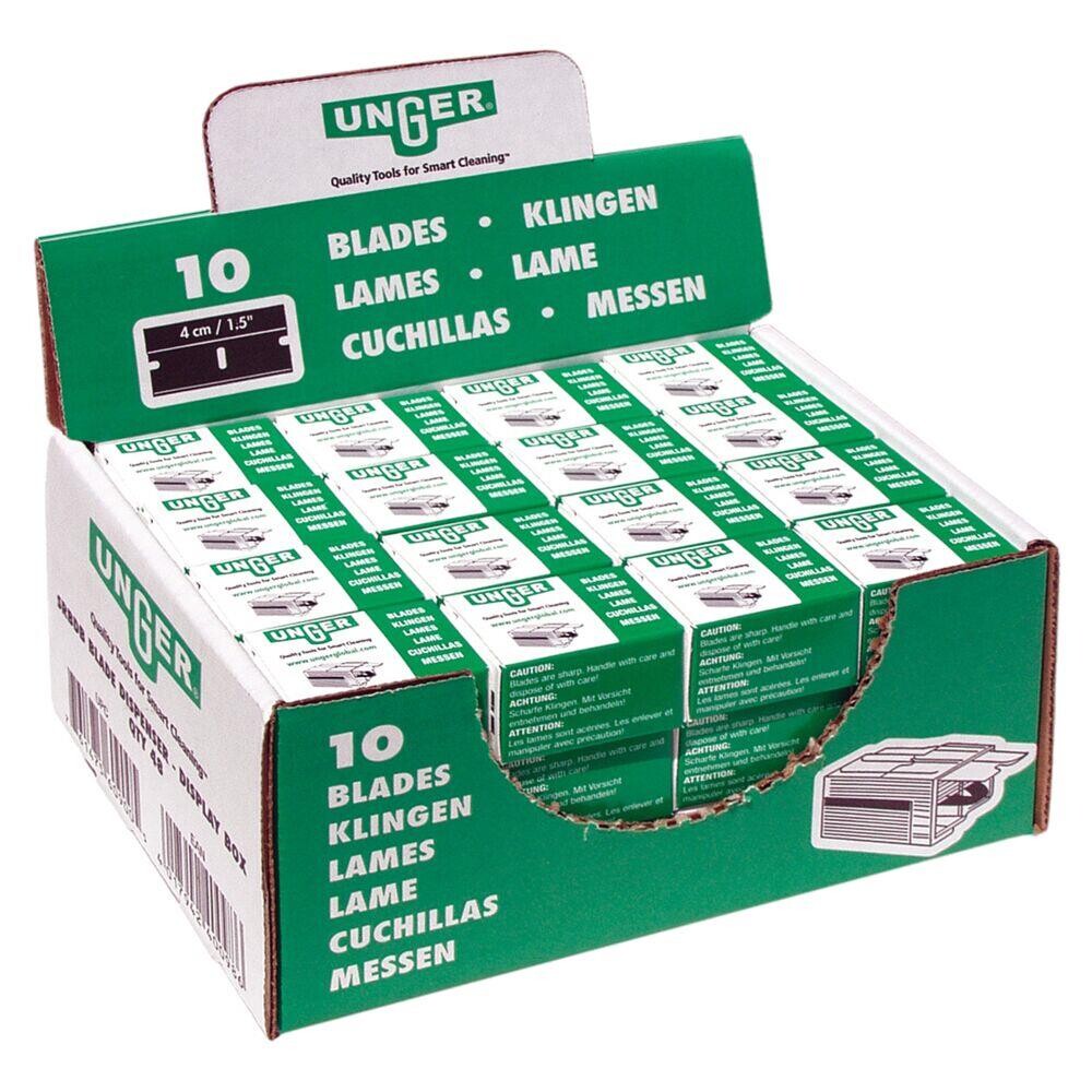 Glasskraber blade Unger 4 cm - 10 stk