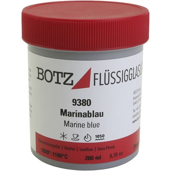 Glasur til ler, blå, 200 ml
