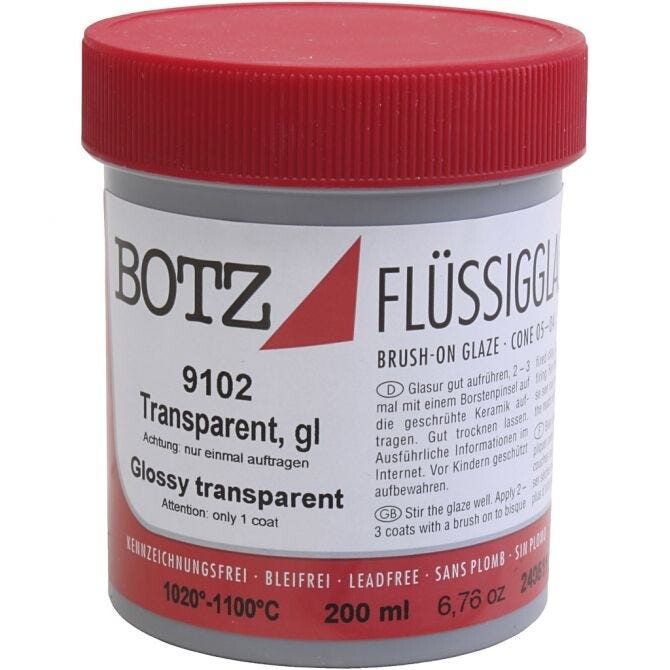 Glasur til ler transparent 200 ml|1 ds