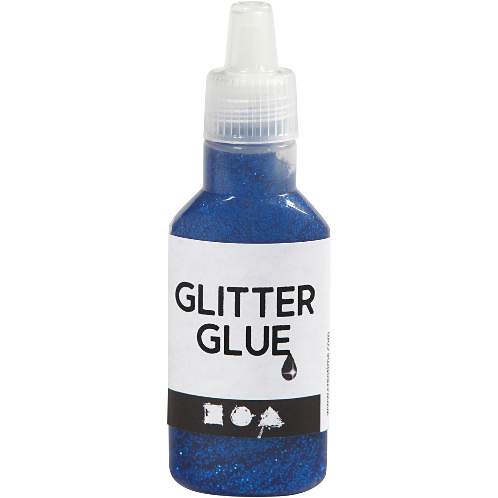 Glitterlim - mørk blå 25ml