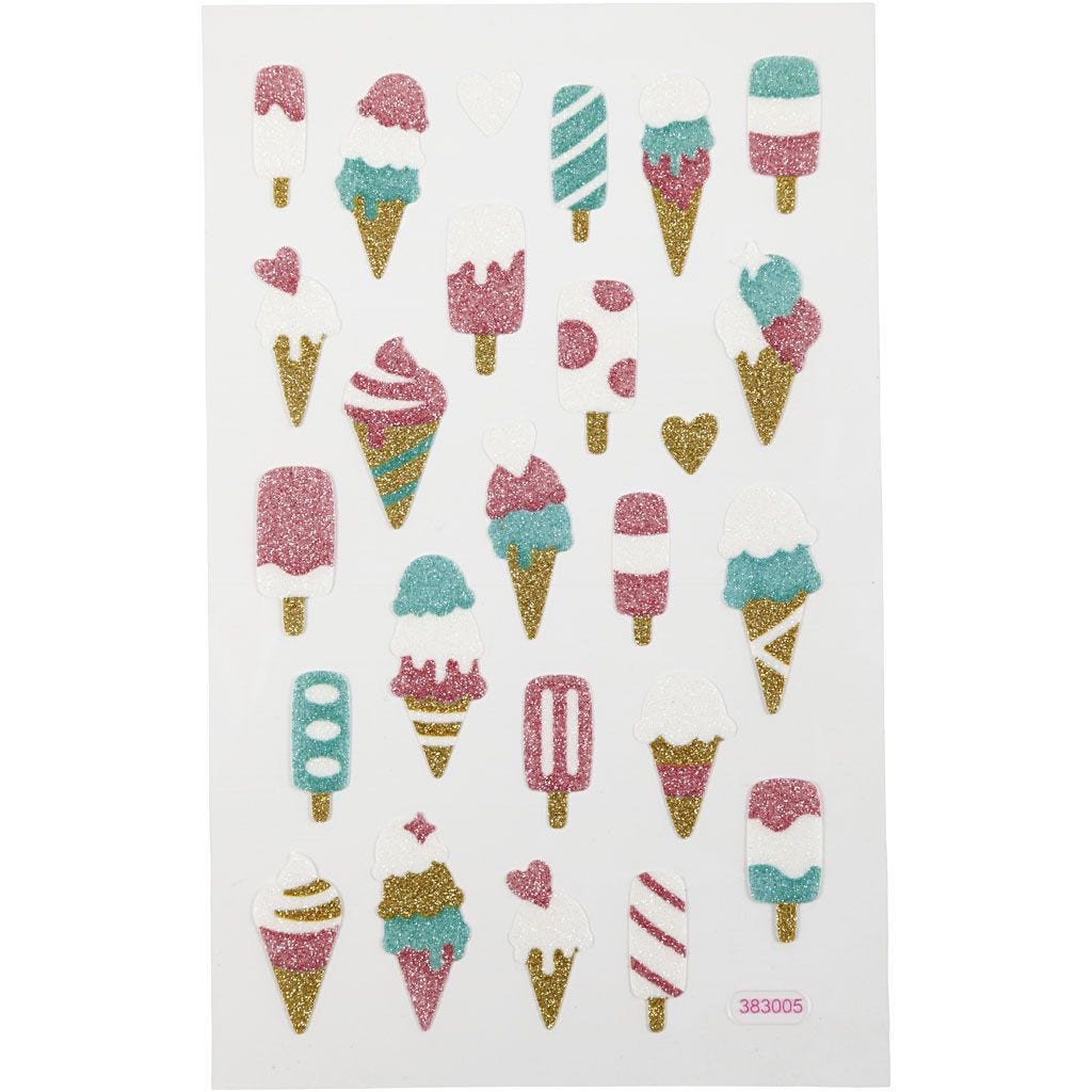 Klistermærker - Glitterstickers Is 10x16 cm