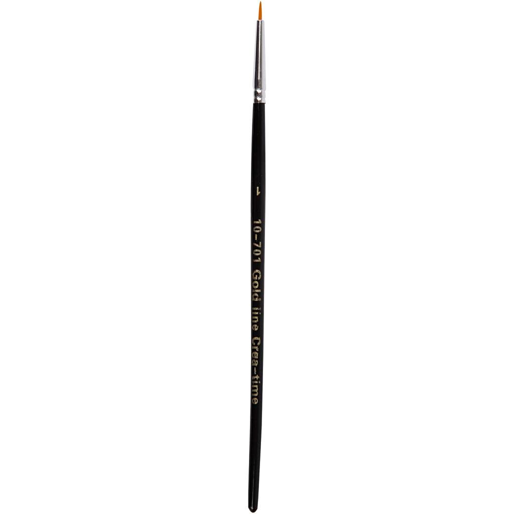 Akvarelpensel Gold Line Pensel, nr. 1 , B: 2 mm, rund, 12stk.