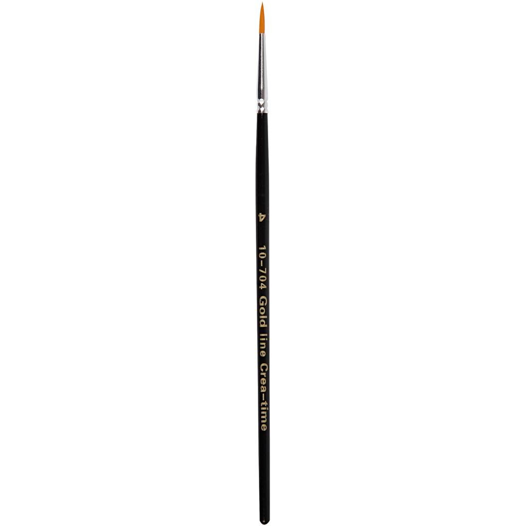 Gold Line Pensler, nr. 4 , B: 3 mm, rund, 12stk.