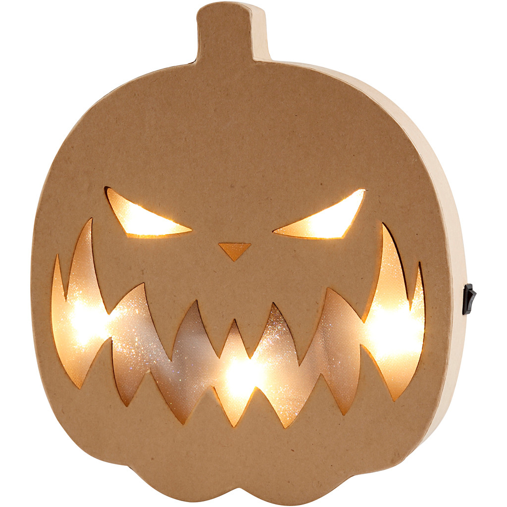 Græskar Halloween med lys batteridrevet