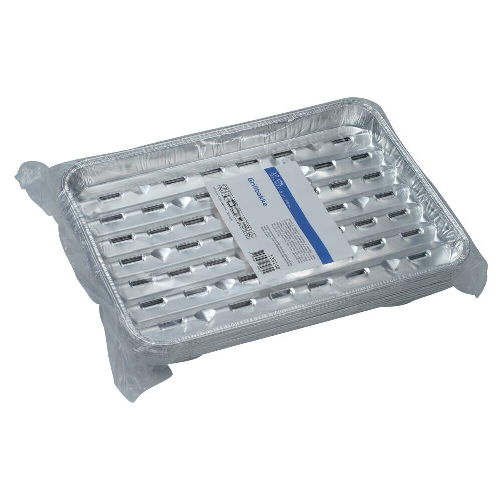 Grillbakke - Aluminium - Rektangulær - 33,9x22,9x2,6 cm - 80 stk