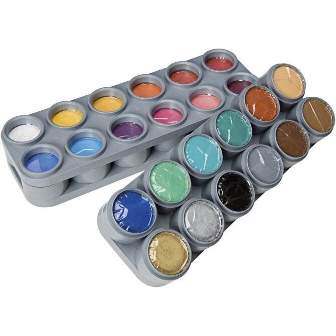 Ansigtsmaling Grimas - Sminkepalette, ass. farver, 24x15 ml