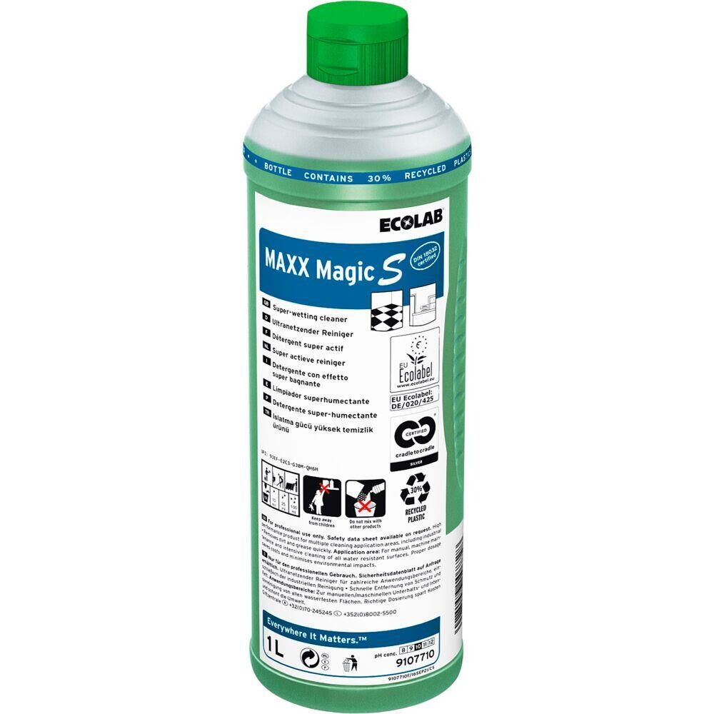 Grundrens - Ecolab MAXX Magic S - Med farve og parfume - 1 L - 12 stk