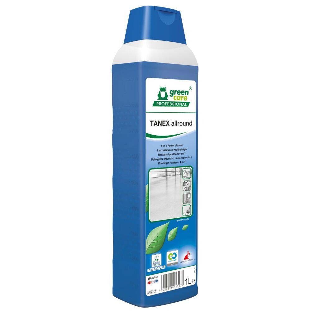 Grundrens - Green Care Professional TANEX Allround - 1 L - Med farve og parfume - 10 stk
