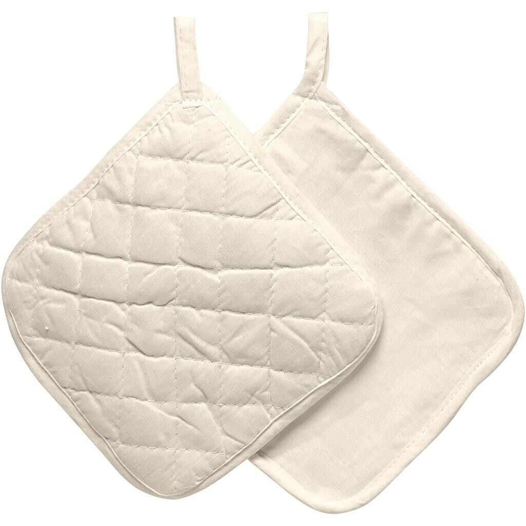 Grydelapper 20x20 cm natur 4 stk