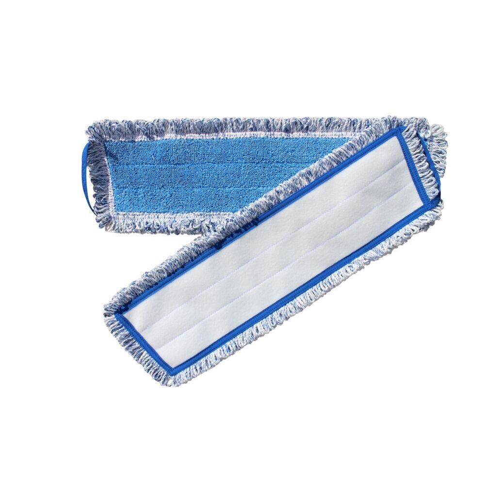 Gulvmoppe blå polyester mikrofiber 60 cm med velcro
