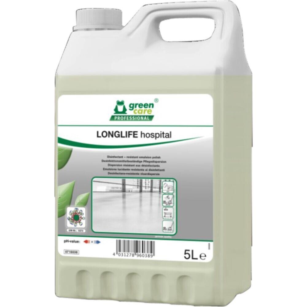 Gulvpolish - Green Care Professional LONGLIFE hospital - Skridsikker med farve - Uden parfume - 5 L - 2 stk