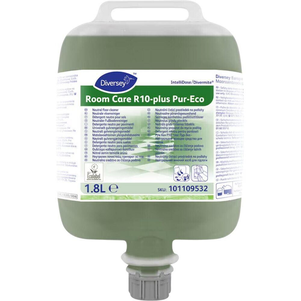 Gulvrengøring - Diversey Room Care R10-plus Pur-Eco - DvM/DQFM med farve og parfume - 1,8 L - 2 stk