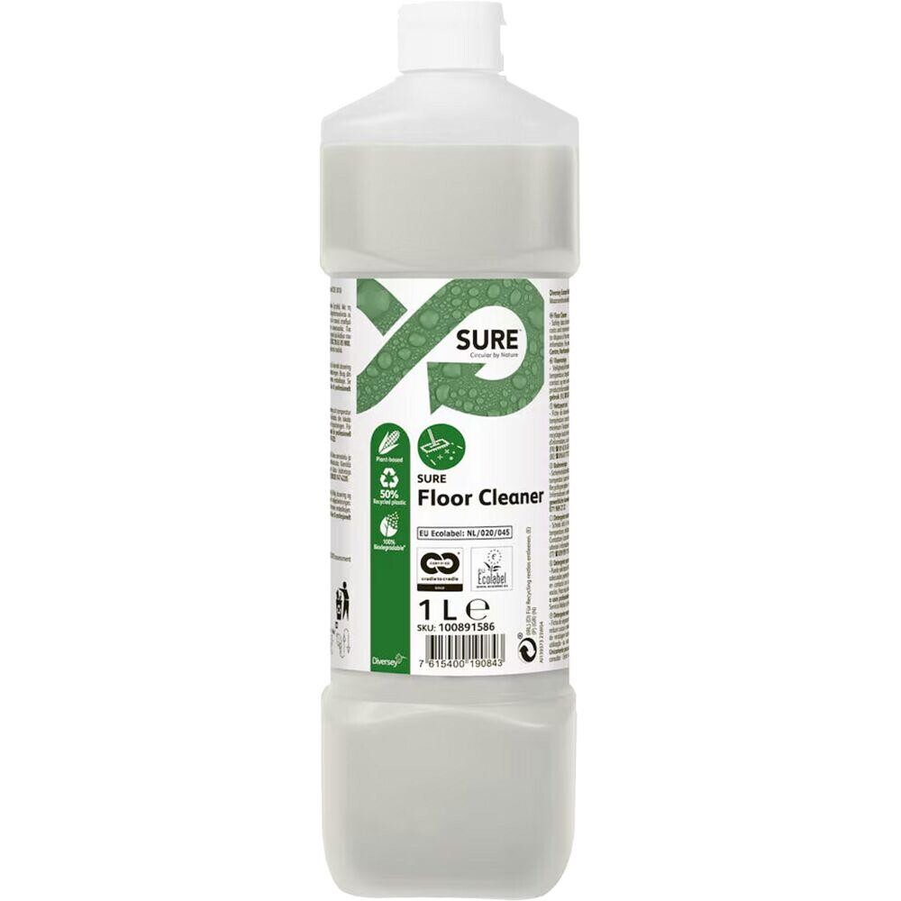Gulvrengøring - Diversey SURE Floor Cleaner - Uden farve og parfume - 1 L - 6 stk