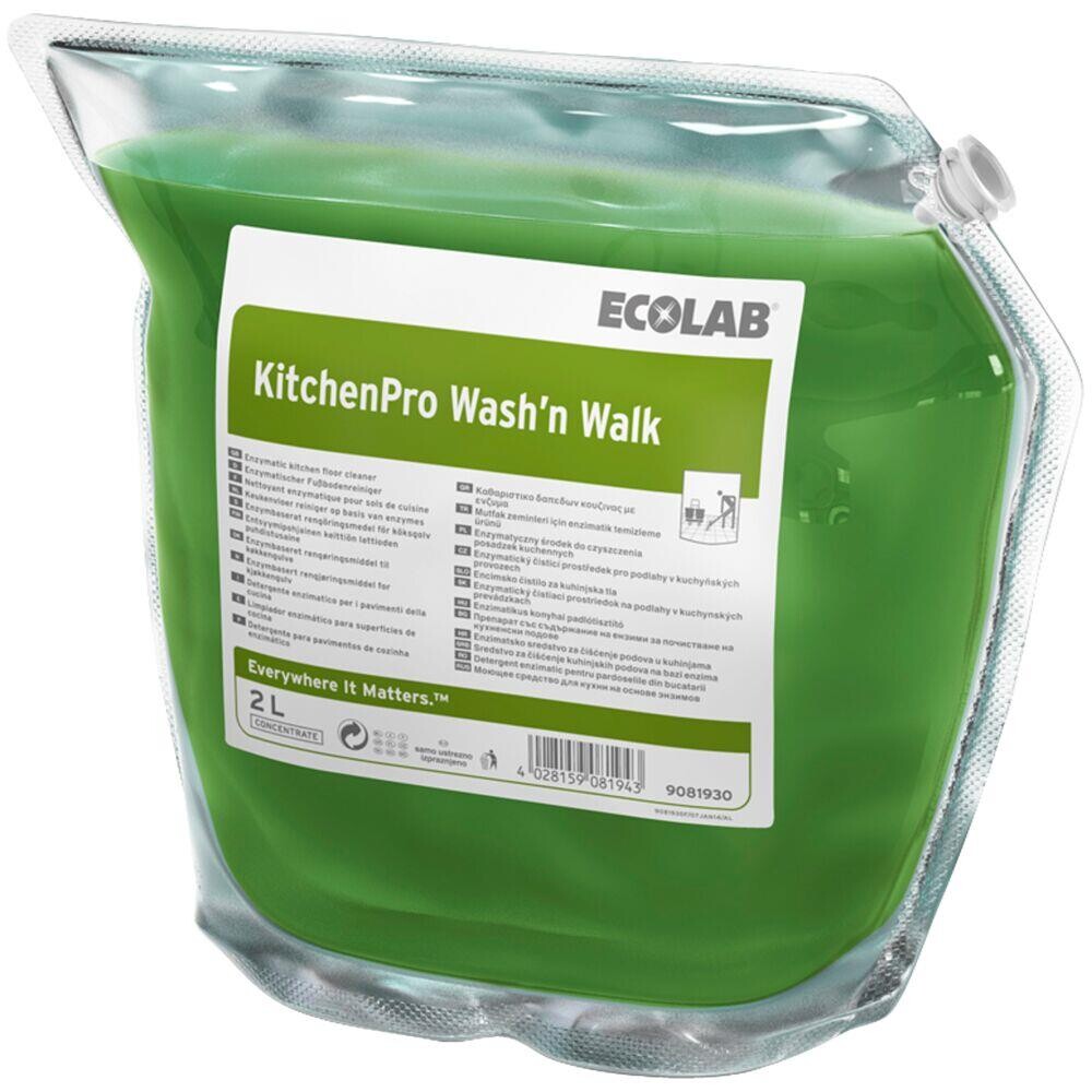 Gulvrengøring - Ecolab KitchenPro Wash’n Walk - Med farve og parfume - 2 L