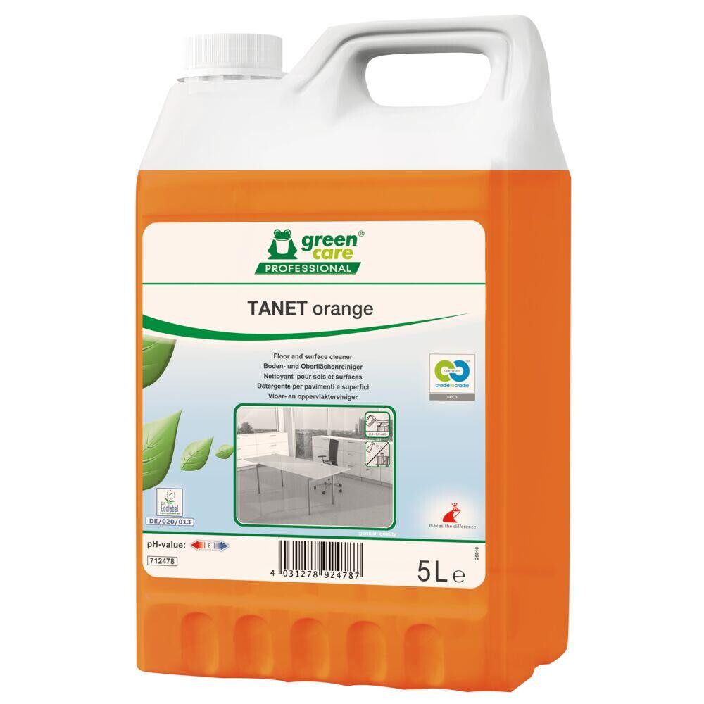 Gulvrengøring - Green Care Professional TANET Orange - Uden voks med farve og parfume - 5 L - 2 stk