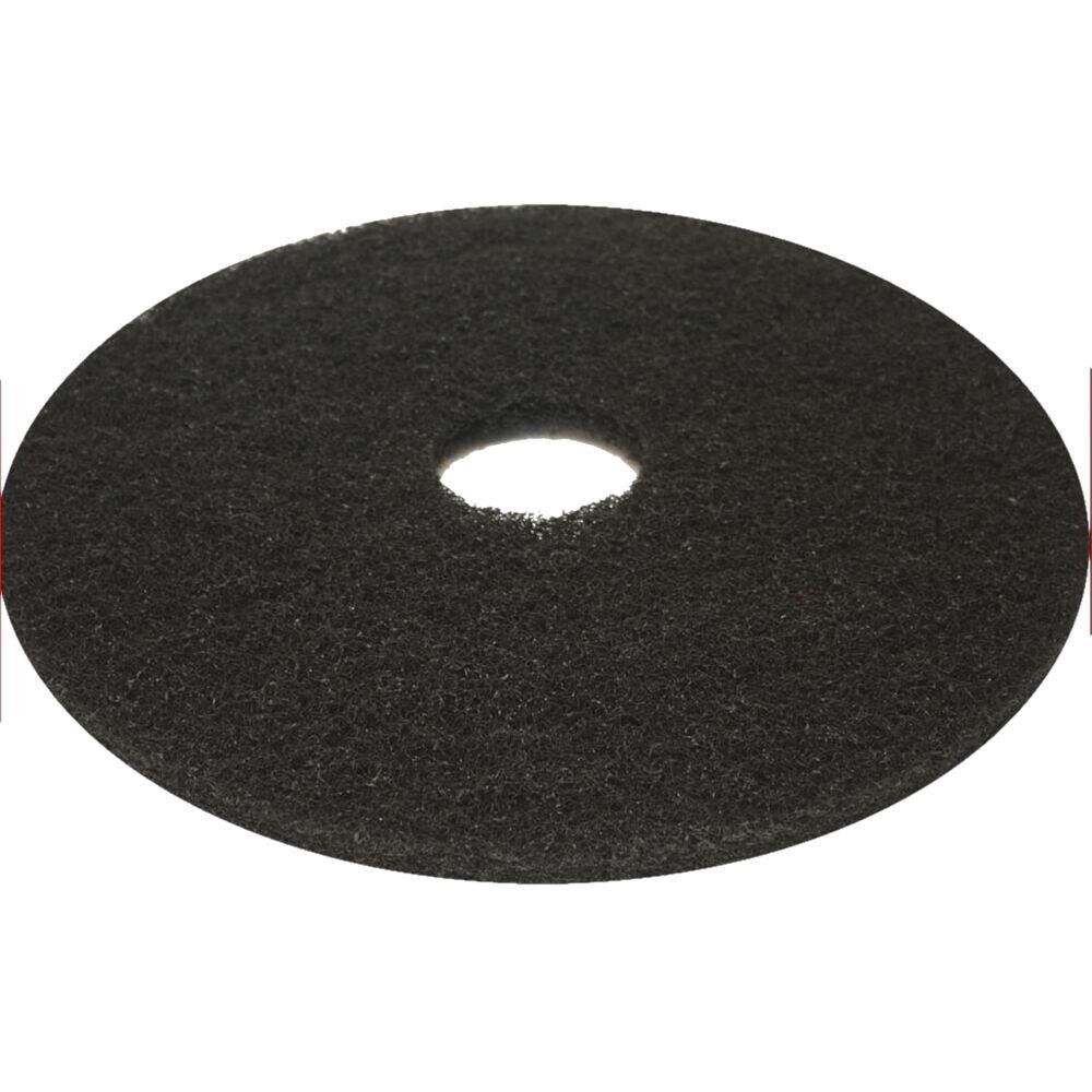 Gulvrondel 13" Ø330mm sort genanvendt PET fiber til grovere vådskuring - 5 stk