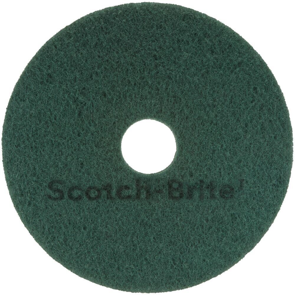 Gulvrondel, 3M Scotch-Brite, Scotch-Brite, Ø33cm, grøn, 85 mm, 13 tommer - 5 stk