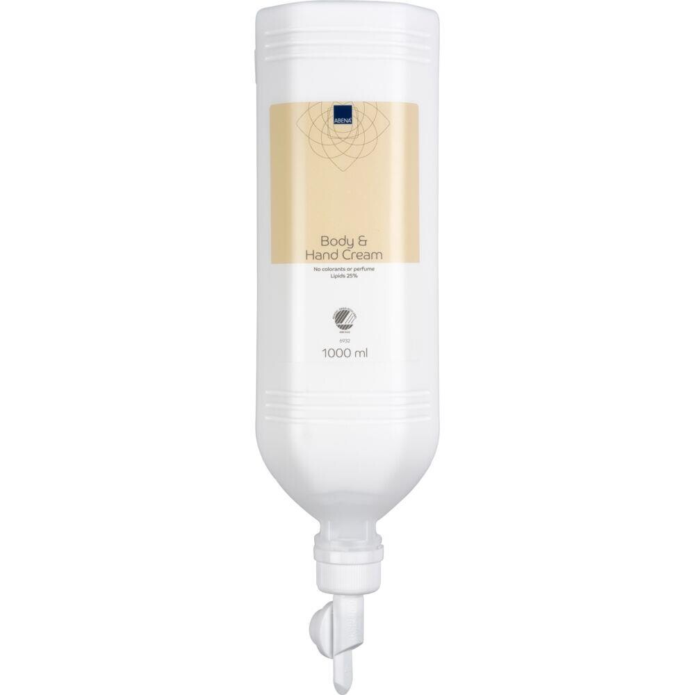 Håndcreme, ABENA, 1000 ml, uden farve og parfume, 25% fedt - 12 stk