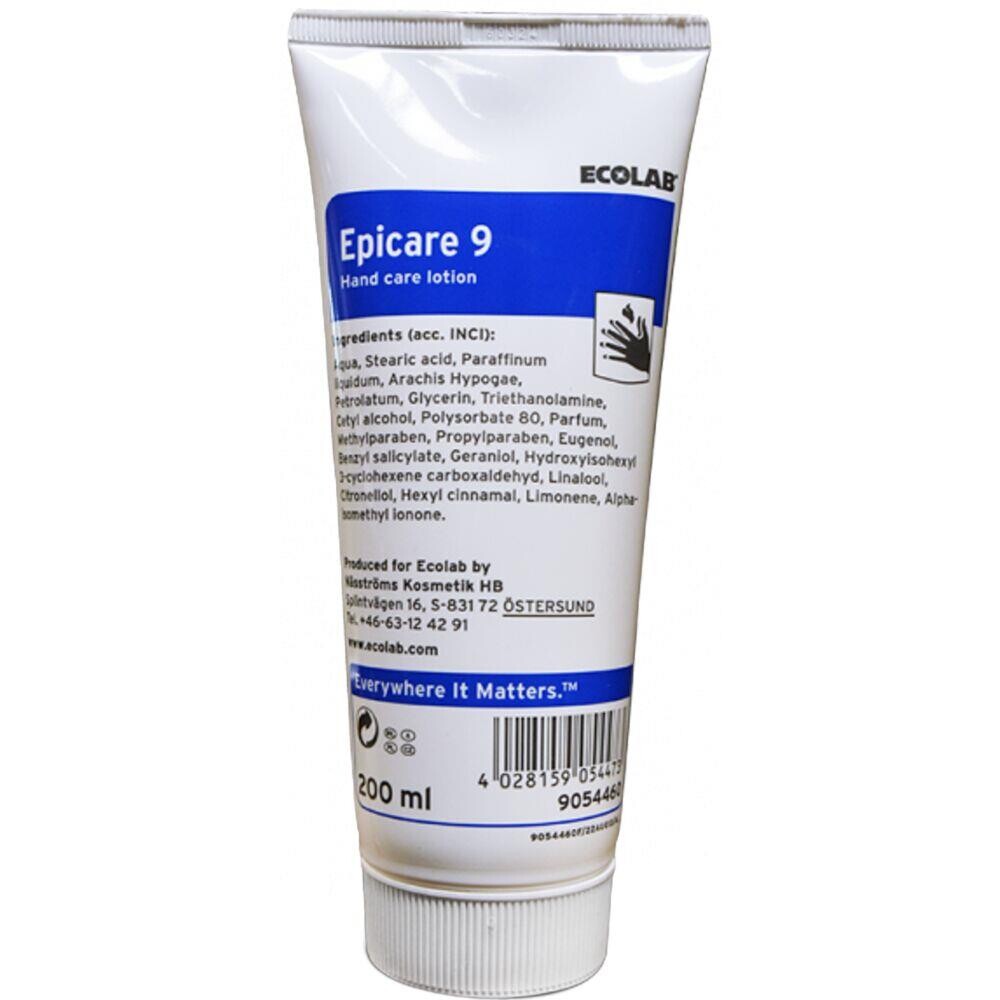 Håndcreme - Ecolab Epicare 9 - Uden farve med parfume - 200 ml - 12 stk