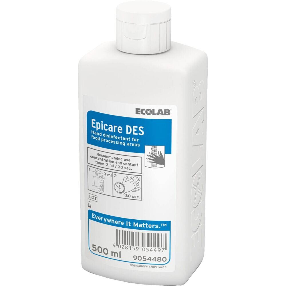 Hånddesinfektion - Ecolab Epicare Des 500 ml uden farve/parfume - 6 stk