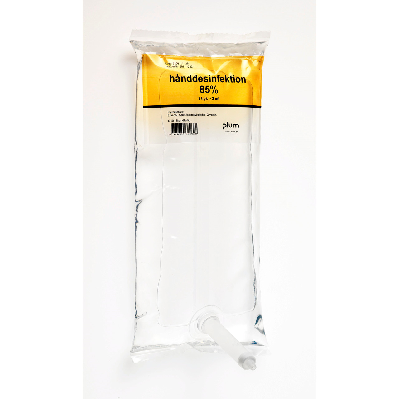 Håndsprit gel – Plum – 85 % – 1 liter refill – 6 stk