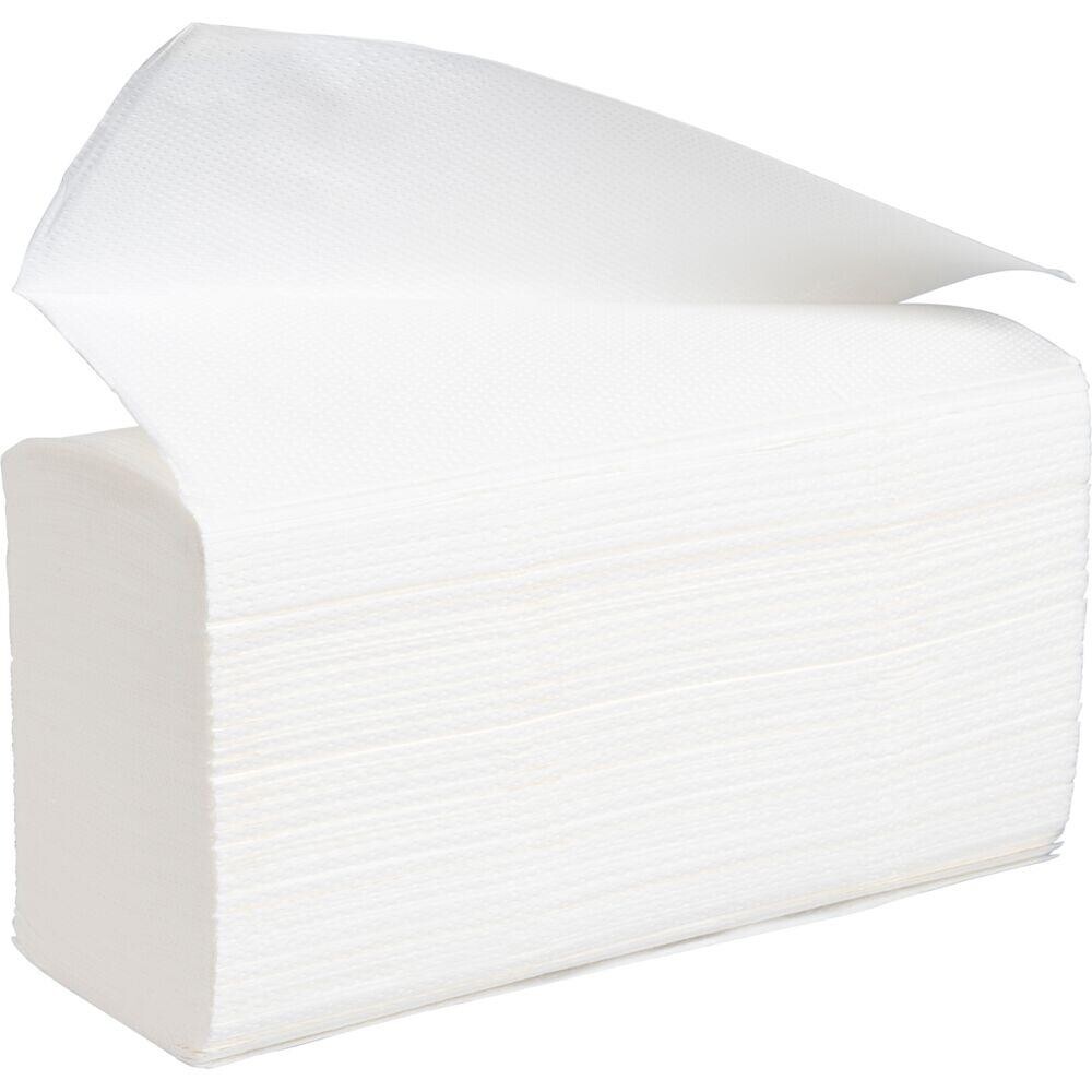 Håndklædeark 3-lags - W-fold - 32 x 23,5 cm - Hvid - 2.500 ark