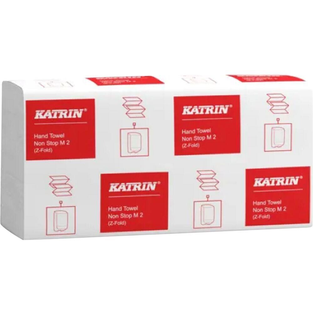 Håndklædeark, Katrin, 2-lags, Z-fold, 24x20,3cm, 8 cm, hvid, nyfiber - 3000 ark