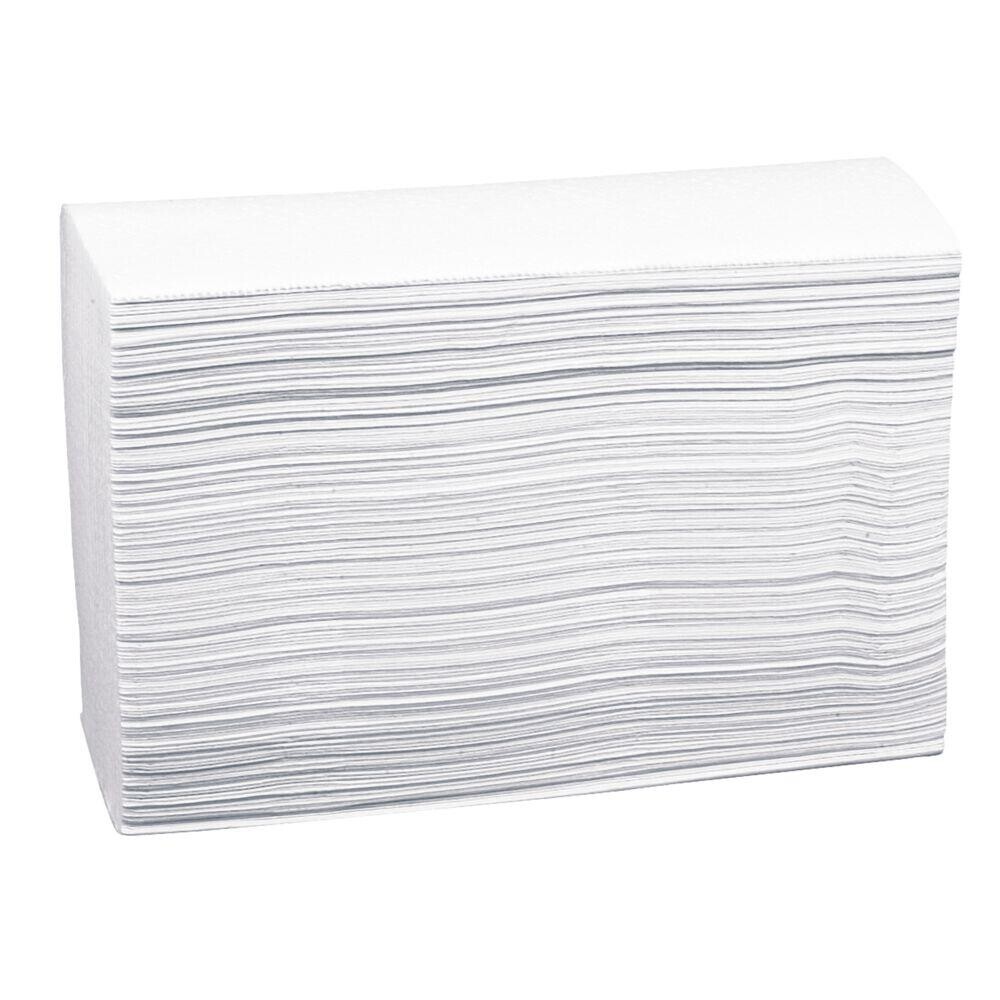 Håndklædeark neutral 2-lags Z-fold 24 x 20,6 cm 100 % nyfiber - 4.000 ark