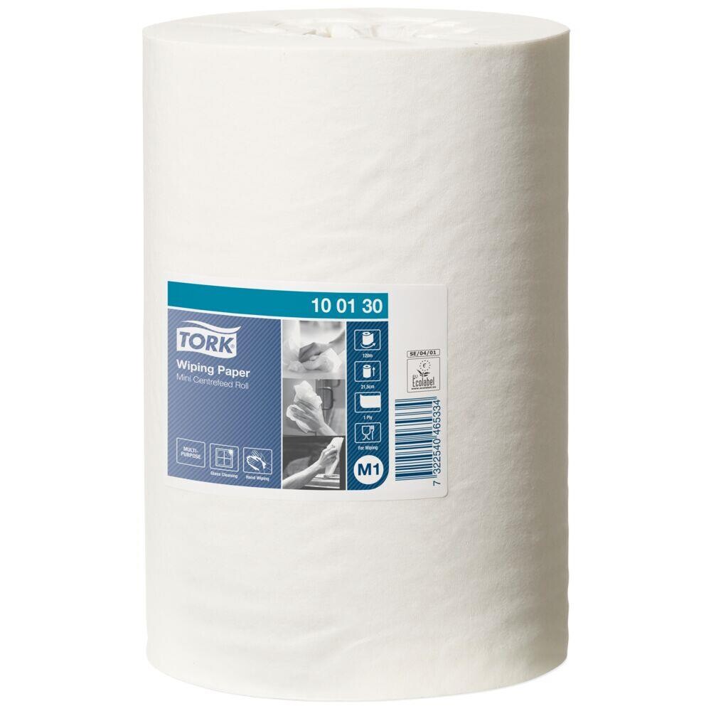 Håndklæderulle - 415 Tork Plus 1-lags 100130 uden hylse mini - 1 pakke á 11 ruller