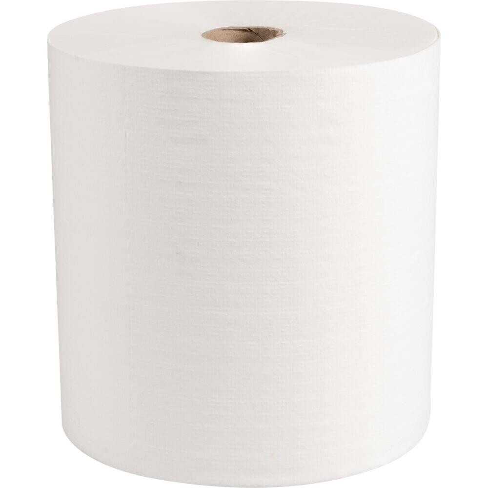 Håndklæderulle, ABENA Care-Ness Excellent Minus, 1-lags, 300m x 19,8cm, Ø19,5cm, hvid, nyfiber