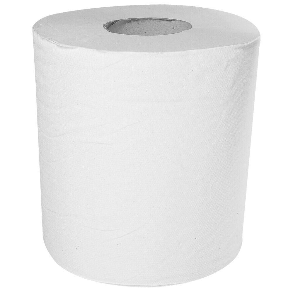 Håndklæderulle Neutral 1-lags med hylse hvid Midi Ø20cm - 300 meter x 20 cm - 6 stk