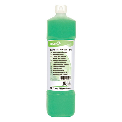 Opvaskemiddel - Suma Star Pur-Eco D1 Håndopvask - 1 liter - 6 stk