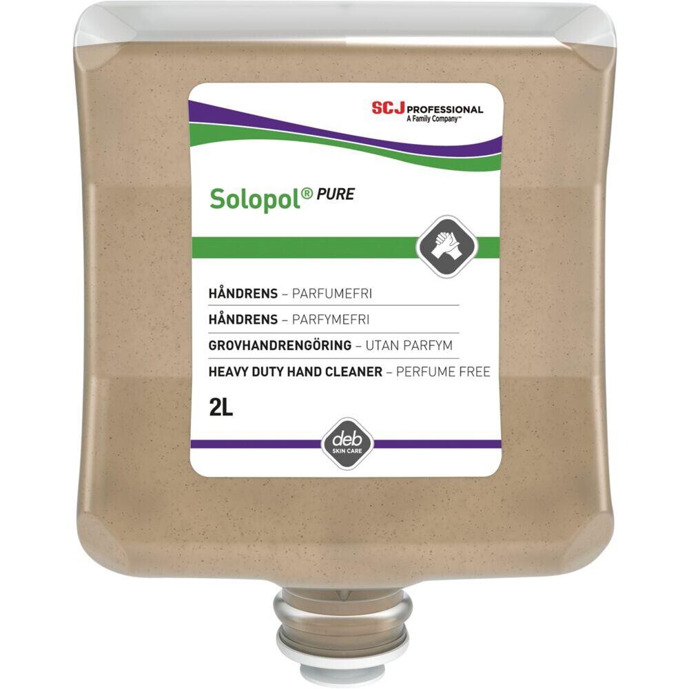 Håndrens SC Johnson Solopol Pure 2000 ml brun uden farve og parfume - 4 stk