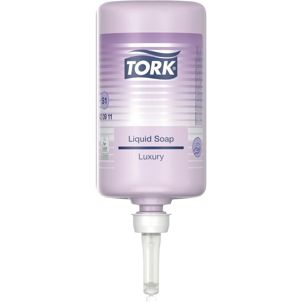 Håndsæbe Tork 420911 S1 Premium 1000 ml med farve og parfume flydende 1,0 ml pr. dosering - 6 stk
