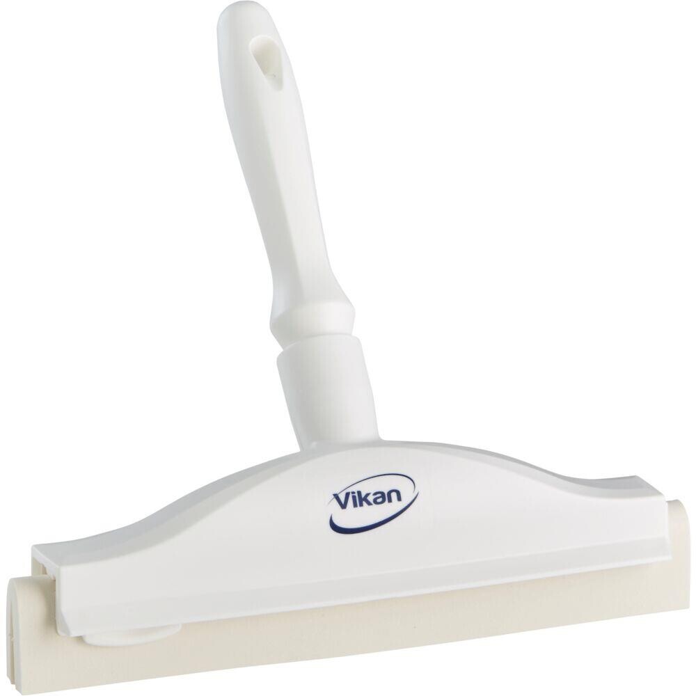 Håndskraber, Vikan Hygiejne, hvid, med fast led, hvidt gummi, 25 cm