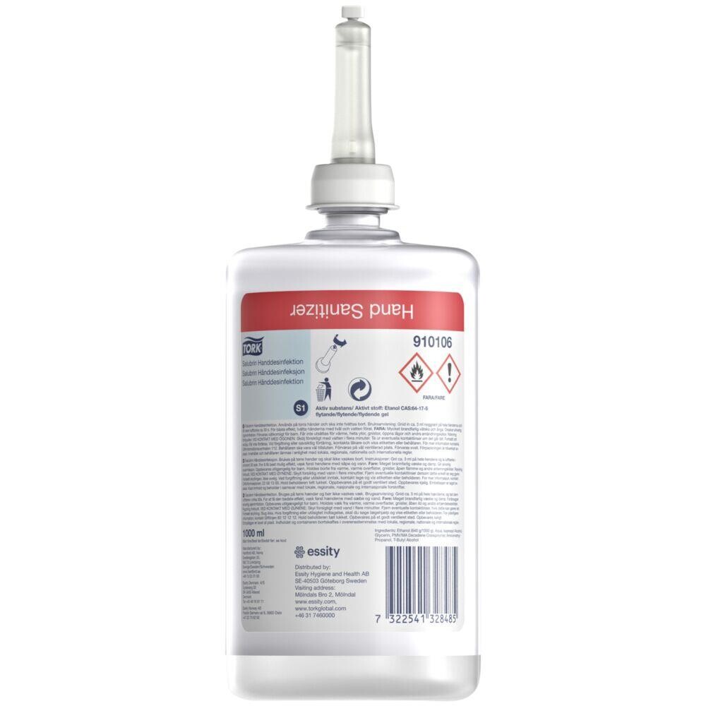 Hånddesinfektionsgel - Tork Salubrin 1000ml - 70% Alkohol - 6 stk