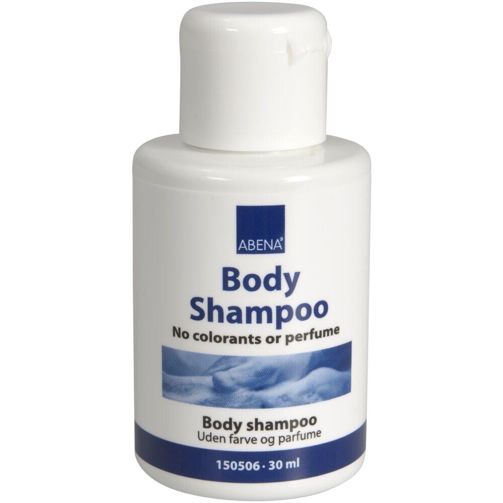 Hår og bodyshampoo ABENA 30 ml PE uden farve og parfume - 26 stk