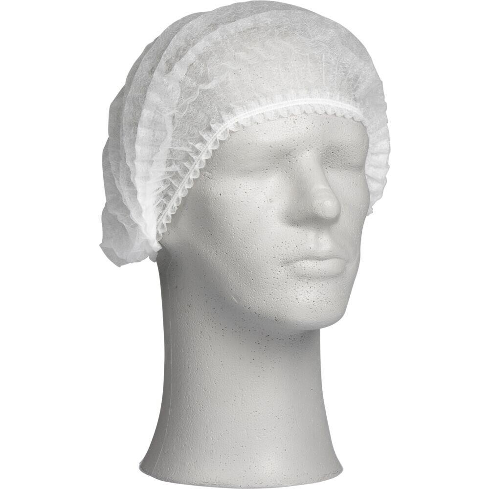 Hårnet, ABENA Classic, One size, hvid, PP, dobbelt elastik, usteril, engangs - 250 stk