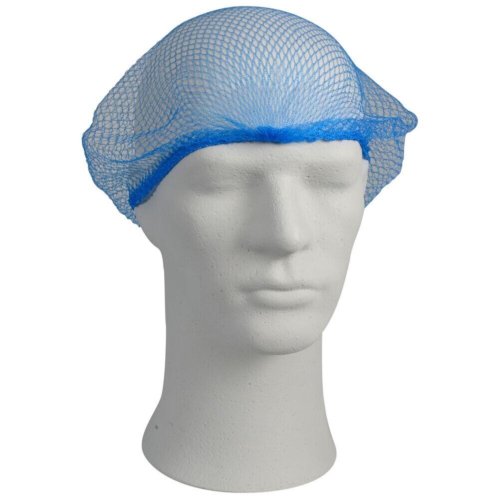 Hårnet - One size - Nonwoven - Blå - Dobbelt elastik - Engangs - 100 stk