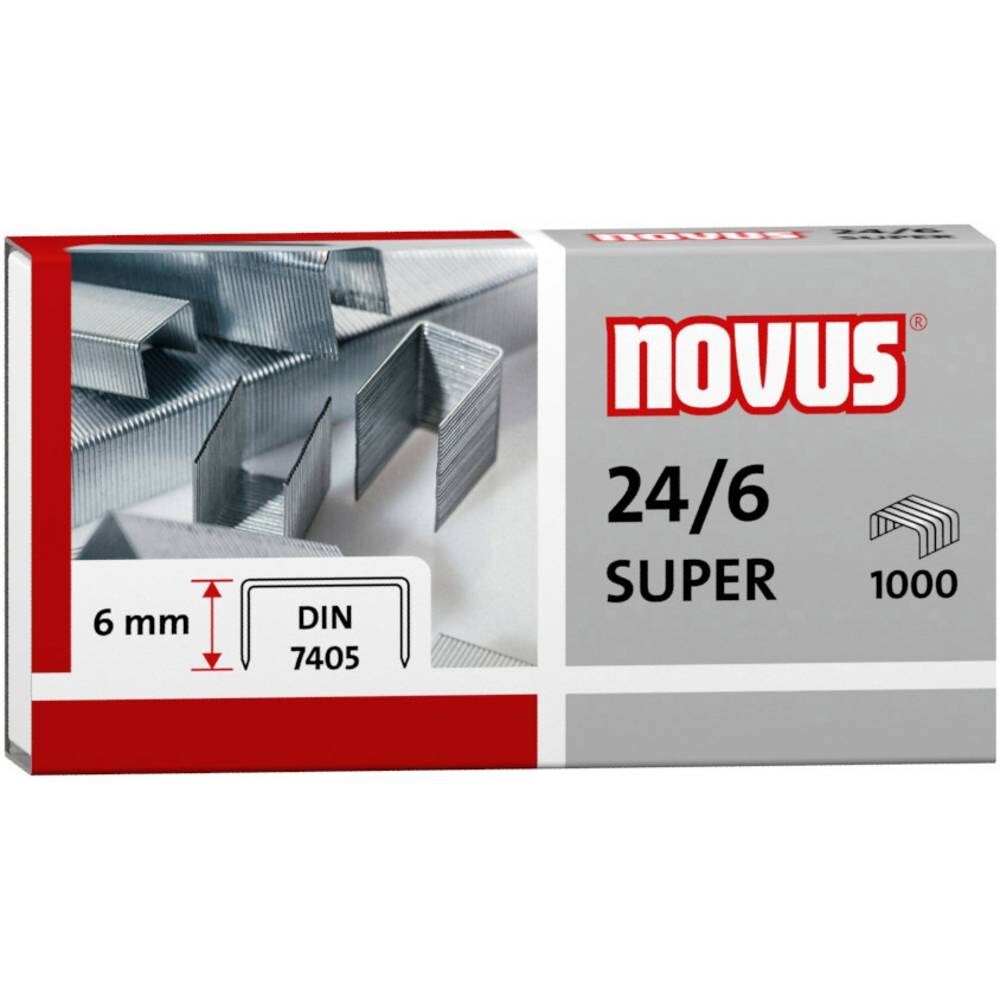 Hæfteklammer - Novus re+new - 24/6 - 1000 stk/pk
