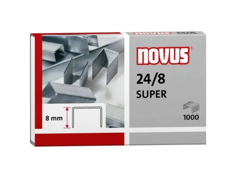 Hæfteklammer - Novus re+new - 24/8 Super - 1000 stk/pk