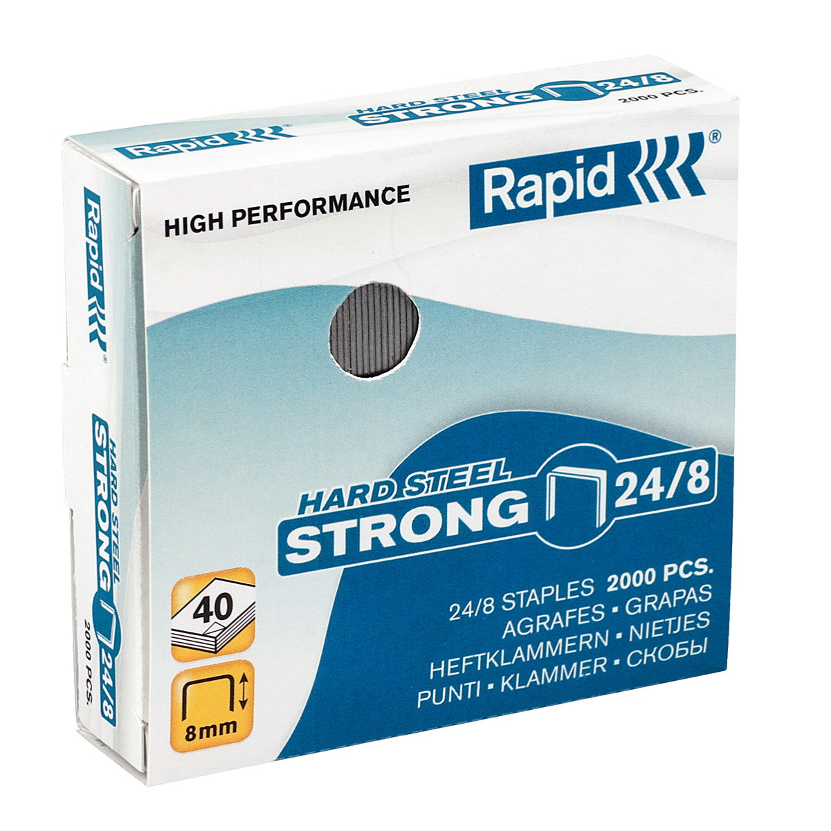 Hæfteklamme kobber Rapid Strong - 24/8 2000 stk i æsken