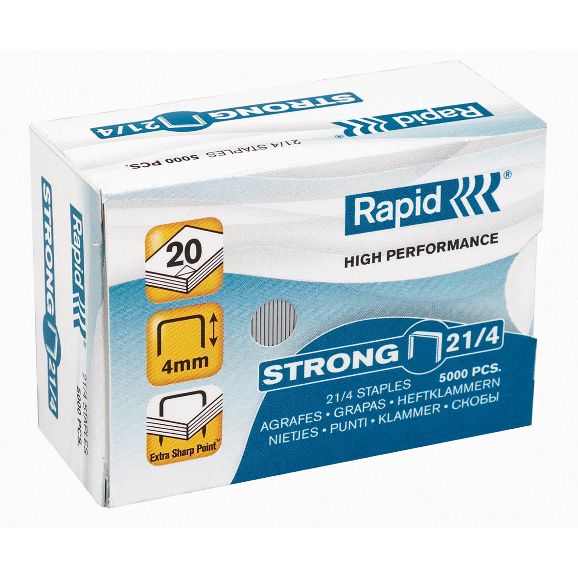 Hæfteklammer Rapid Strong galvaniserede - 21/4 5000 stk i æske