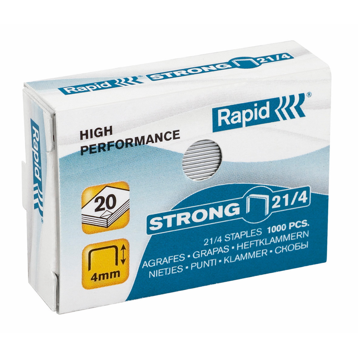 Hæfteklammer Rapid Strong 21/4 - galvaniseret 1000 stk i æske